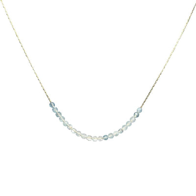 Aquamarine Necklace gold filled 14k