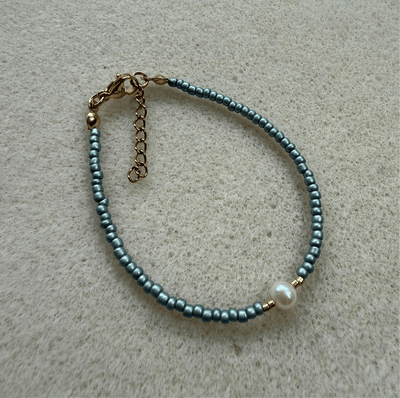 Mimi Grey Blue Gold Bracelet