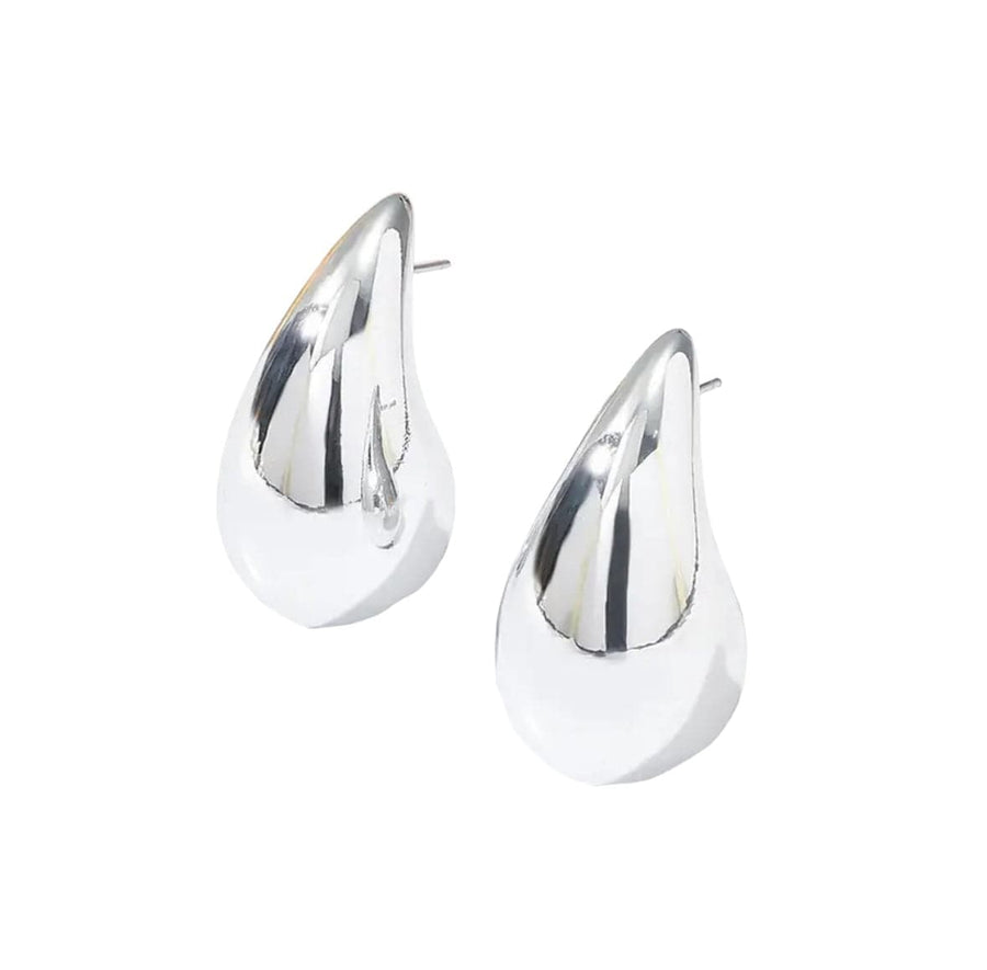 Medium Drop Silver Earrings
