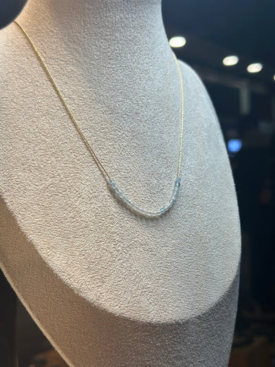 Aquamarine Necklace gold filled 14k | Mi Cielo London