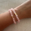 Rose quartz Bracelet Star Gold