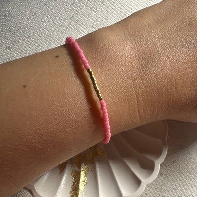 Miyuki Bracelet - Candy Pink Gold