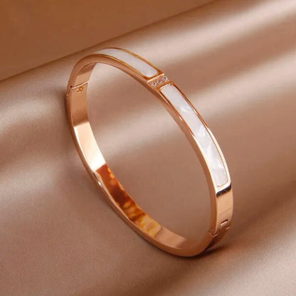 Adara Rose Gold Bangle | Mi Cielo London