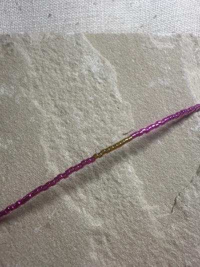 Miyuki Bracelet - Fushia Pink Gold