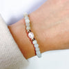 Jade bracelet with a natural fresh water pearl