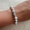 White Howlite Bracelet - Buddha