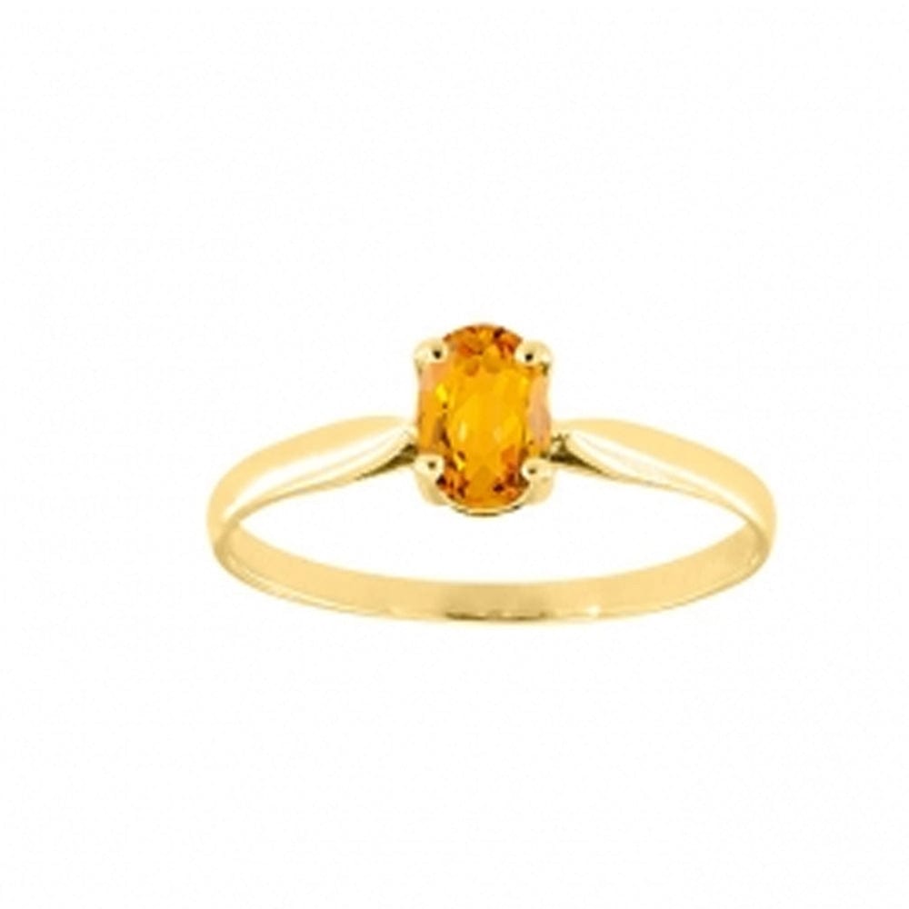 Citrine Pear Gold Ring (18k Gold)