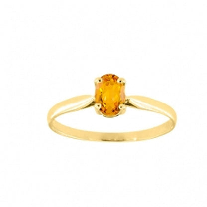 Citrine Pear Gold Ring (18k Gold)