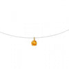 Citrine Nylon Necklace 18k gold