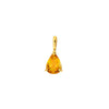 Citrine pear pendant 7x5mm 18k gold