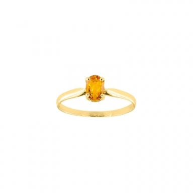 Citrine Pear Gold Ring (18k Gold)