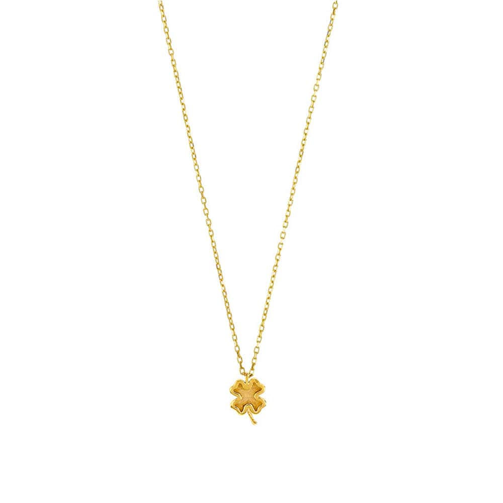 Clover Gold Necklace (9k Gold) Mi Cielo London