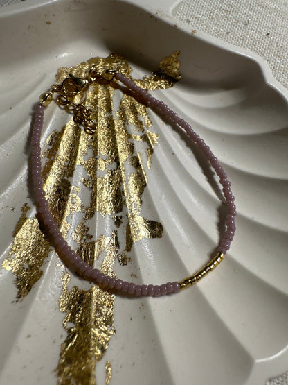 Miyuki Bracelet - Lilac Gold