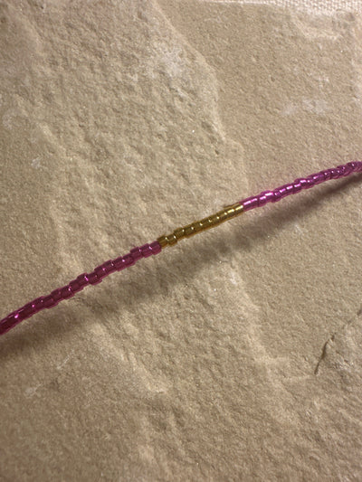 Miyuki Bracelet - Fushia Pink Gold