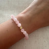 Rose quartz Bracelet Star Gold