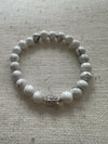 White Howlite Bracelet - Buddha