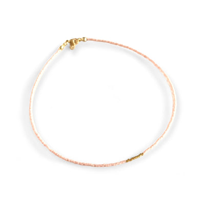 Miyuki Necklace - Light Pink Champagne Gold