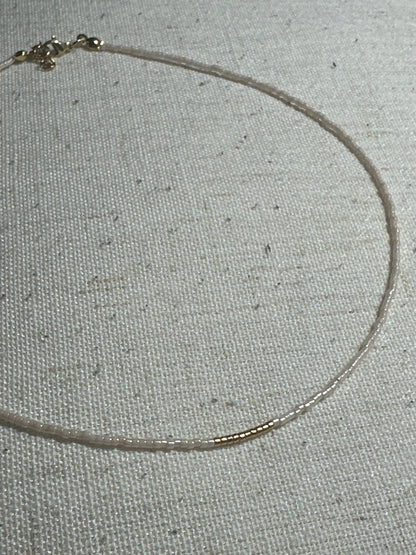 Miyuki Necklace - Light Pink Champagne Gold