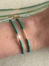 Set of  bracelets Emerald Green rocaille