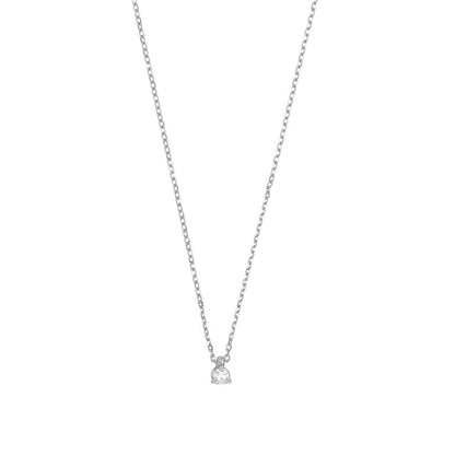 Diamond Solitaire Gold Necklace 0.11ct (18k Gold)