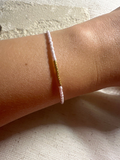 Miyuki Bracelet - Light Lilac Shimmery Gold