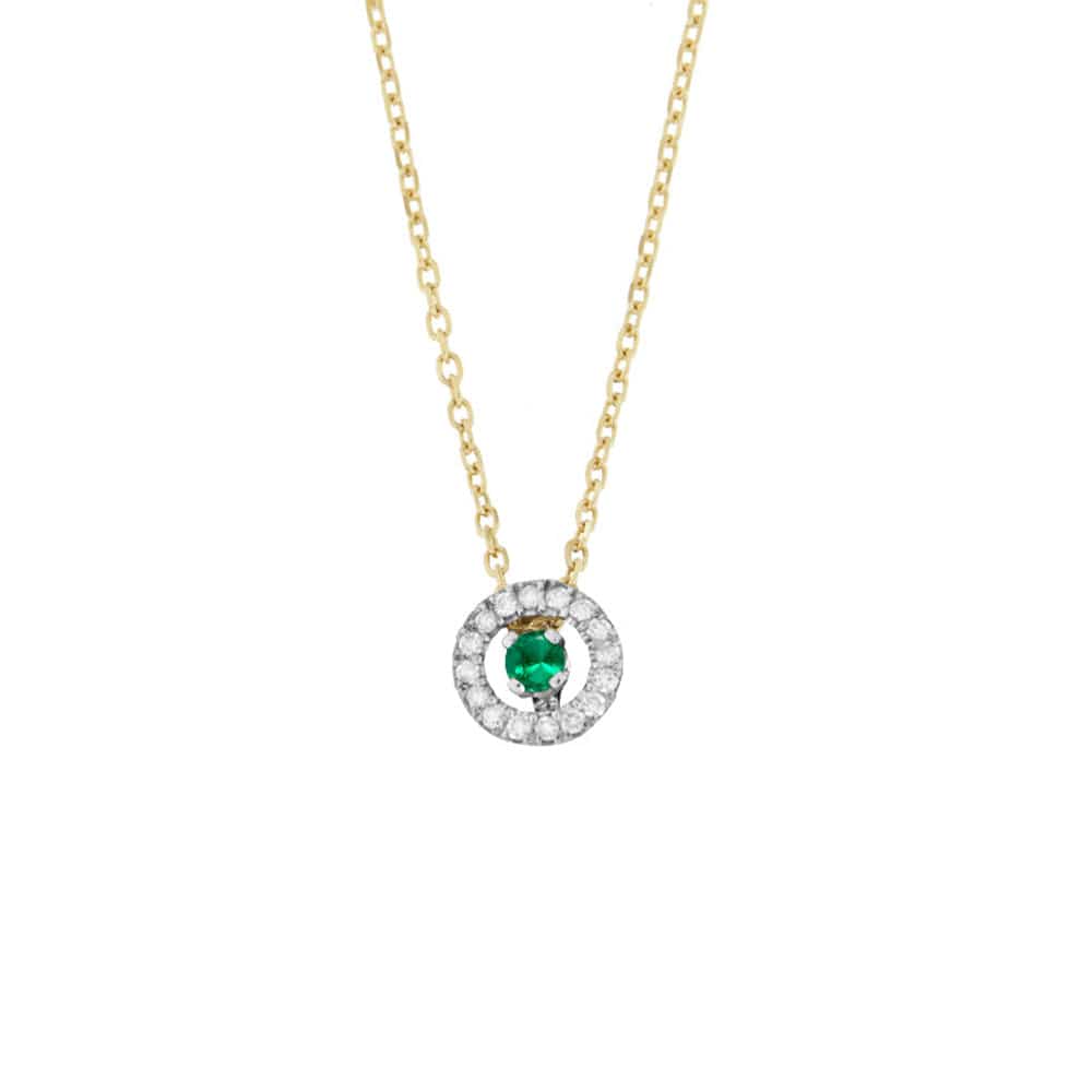 Emerald Necklace and Diamonds (18k Gold) | Mi Cielo London