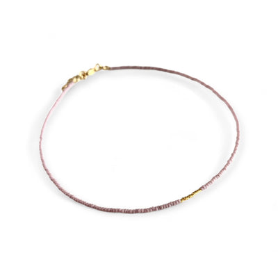 Miyuki Necklace - Lilac Gold