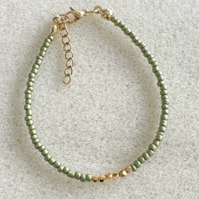 Mimi Pistachio Green Gold Bracelet