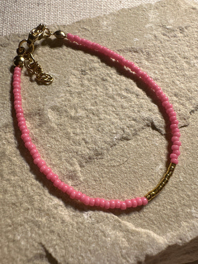 Miyuki Bracelet - Candy Pink Gold