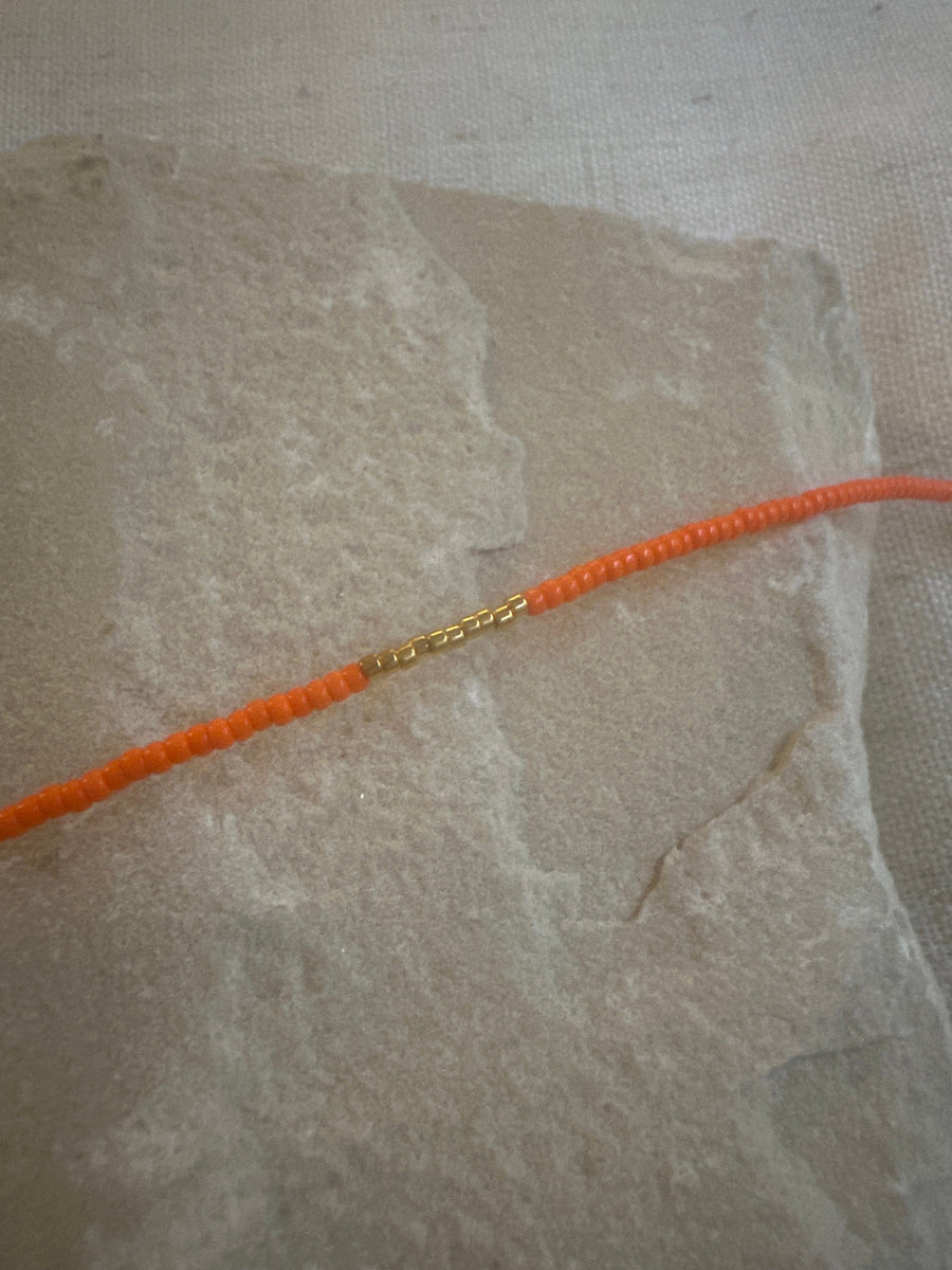 Beautiful Orange and Gold Miyuki bracelet