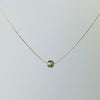 Prehnite Gold Necklace <br> Minimalist square