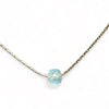 Aquamarine Gold Necklace <br> Minimalist square