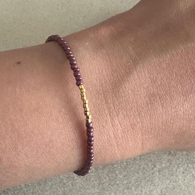 Burgundy bracelet gold