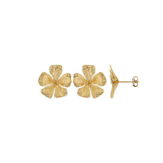 Flower Earrings (Gold plated)