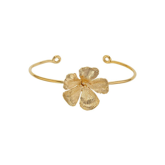 Flower Bangle (Gold plated)