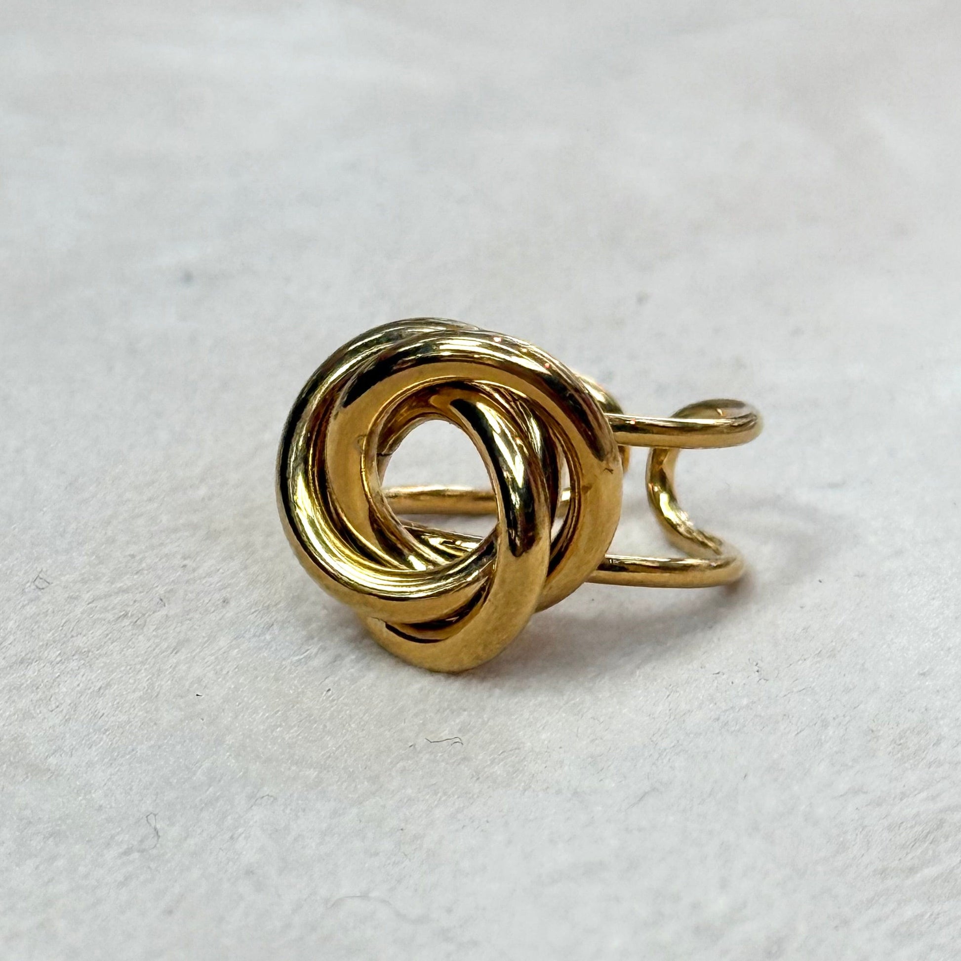 Flower Knot Design Gold Ring