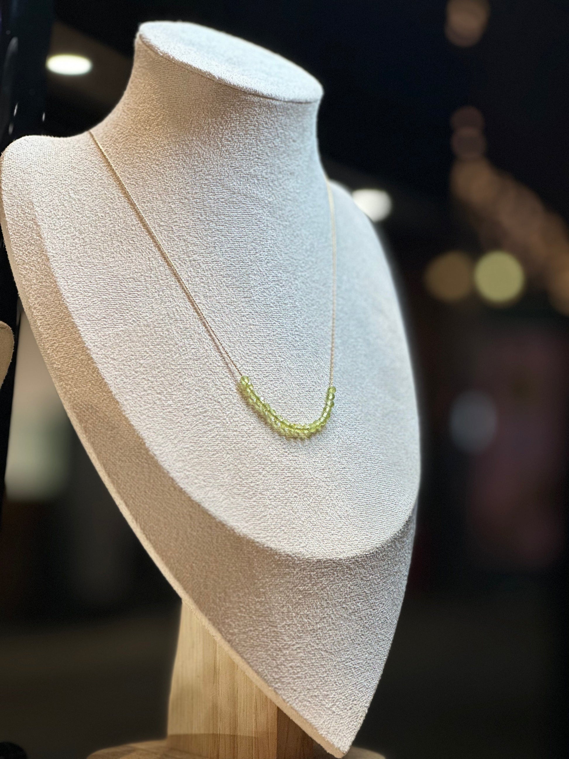 Peridot Necklace Gold filled 14k 4mm | Mi Cielo London