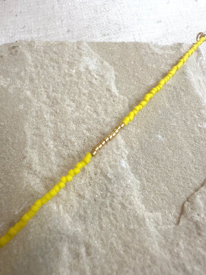 Miyuki Bracelet - Yellow Lemon Gold