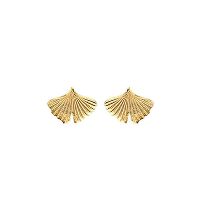 Ginko Stud Earrings (Gold plated)