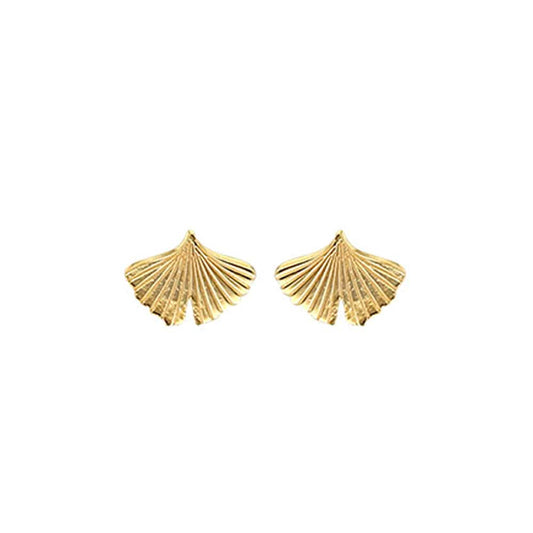Ginko Stud Earrings (Gold plated)
