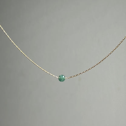 Emerald Gold Necklace (May's Birthstone) <br> Minimalist