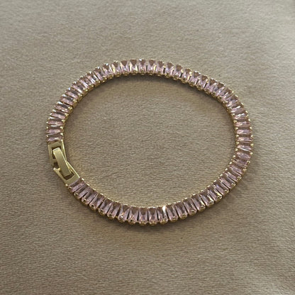 REINA Green Pave Tennis Bracelet Clasp