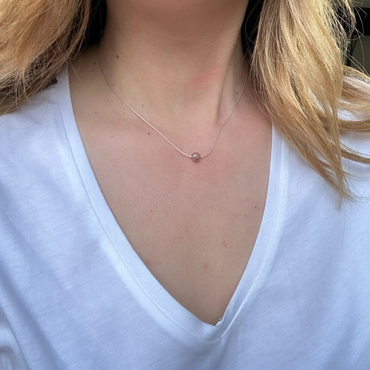 Strawberry Silver Necklace