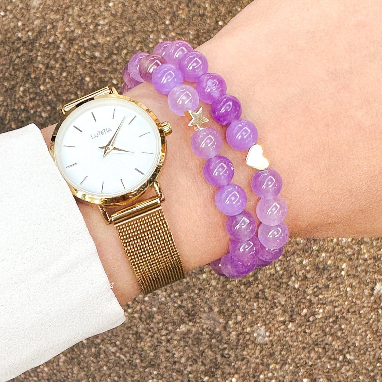 Amethyst Bracelet 8mm Star