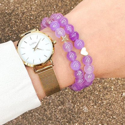 Amethyst Bracelet 8mm Star