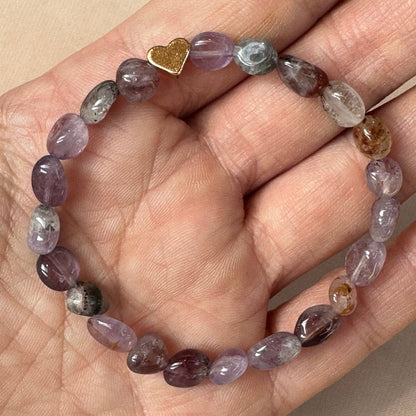 Bohemian Bracelet <br> Iolite Bracelet Heart