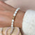 Bohemian bracelet <br> Pearl Bracelet Gold 8mm Mat