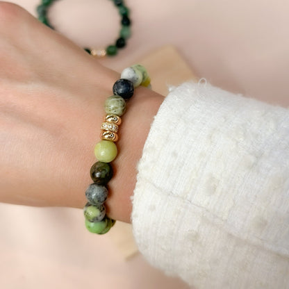Serpentine Bracelet Gold 8mm <br> Bohemian Bracelet