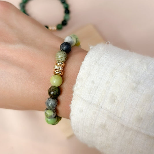 Serpentine Bracelet Gold 8mm <br> Bohemian Bracelet