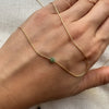 Emerald Gold Necklace Minimalist